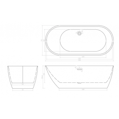 Акриловая ванна Cerutti SPA Como (CT9900) (150х75) 7