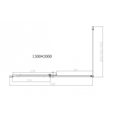 Душевой уголок Vincea Dice (VSR-4D9013CLB) 130х90х200 см, профиль черный/стекло прозрачное 3