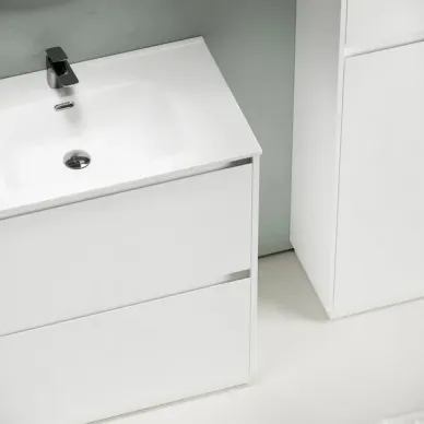 Тумба для ванной Sancos Libra Floor LB80FW напольная, 79 см, белый глянцевый 5