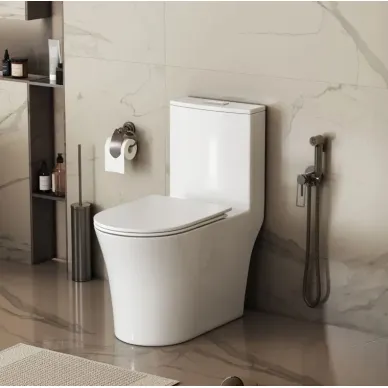 Унитаз напольный Grossman Thin Rim GR-5607SQ смыв Торнадо, безободковый, с тонким сиденьем микролифтом 5