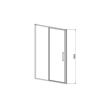 Душевая дверь Vincea Slim VDP-4SL120CLB 120x195 см, профиль чёрный/стекло прозрачное 6