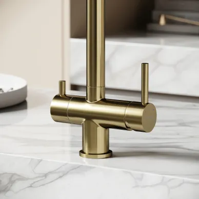 Смеситель для кухни Sancos Foster SC4014BG с функцией подключения фильтра, золото браш 2