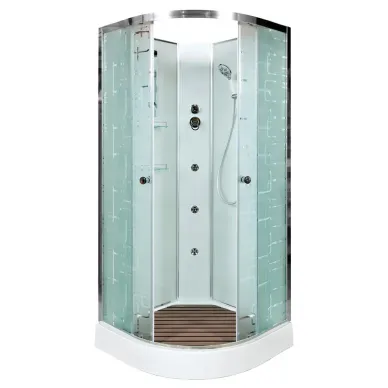 Душевая кабина DTO EM EM1510NGM 100x100x208 см, без крыши, с гидромассажем 1