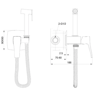 Гигиенический набор Wonzon & Woghand Flex WW-88829072-BN брашированный никель 1