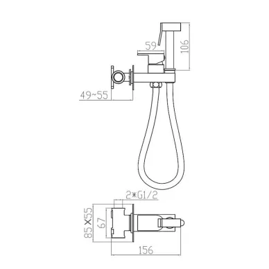 Гигиенический набор Splenka S95 S95.52 хром 1