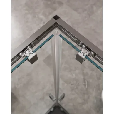 Душевой уголок Cezares Molveno MOLVENO-A-22-100+20-C-GM-IV 120х120 профиль оружейная сталь/стекло прозрачное 3