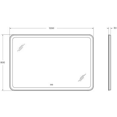 Зеркало Cezares Multicolore CZR-SPC-MC-1200-800-RGB-TCH 120x80 см, с подсветкой RGB и сенсорным выключателем, с памятью 6
