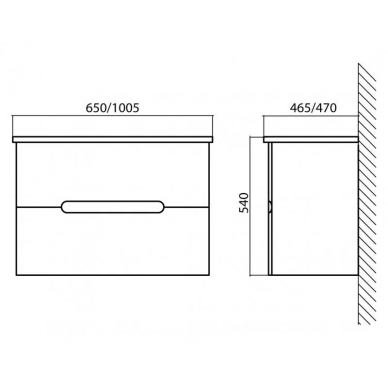 Тумба для ванной Belbagno Soft (SOFT-1000-2C-SO-BF) серый 1