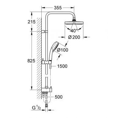 Душевая система Grohe Tempesta Cosmopolitan System 200 (27394000) 1