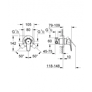 Гигиенический набор Grohe BauFlow (124900) 5