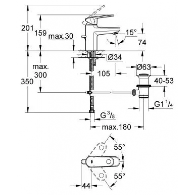 Смеситель для раковины Grohe Europlus II (32612002) 1