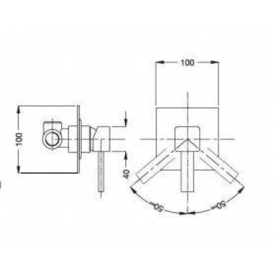 Смеситель для душа скрытого монтажа Bugnatese Inside (9230CR) (хром) 1