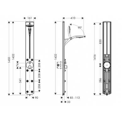 Душевая панель Hansgrohe Raindance (27100000) 1