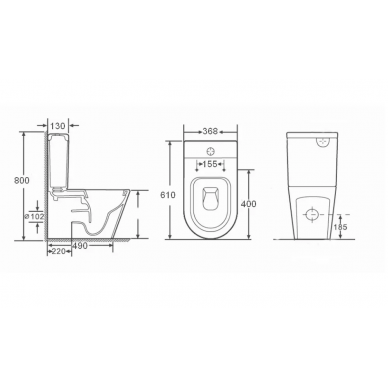 Унитаз напольный Orans Ceramic (OLS-WM9908) безободковый с микролифтом 8