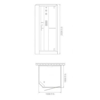 Душевая кабина Orans Diamond (SR-89101RS white) (100х100) правая 11