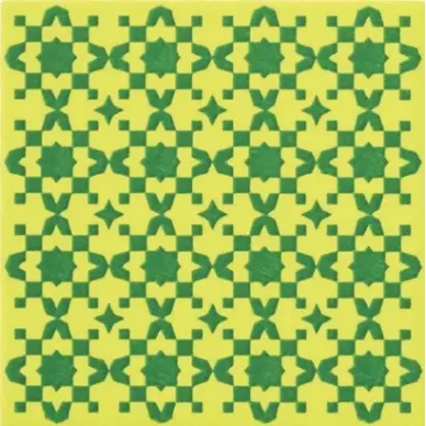 WW98L3 Green On Yellow Wonder Lux 3 20x20 0