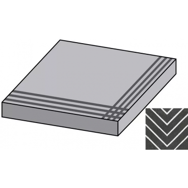 Encaustic Coal Dec Lap Gradone Ang 29.75x29.75 0