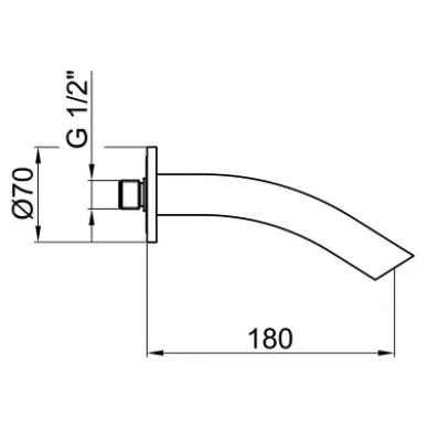 Излив для смесителя Webert Aria (AC0869015) хром 1