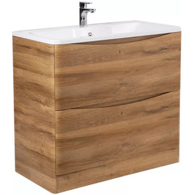 Тумба для ванной Belbagno Aqua (ACQUA-900-2C-PIA-RR) (90 см) напольная, Rovere Rustico 11