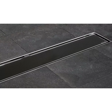 Дизайн-решетка ACO Showerdrain E (9010.56.71) 1200 мм, черное стекло 0