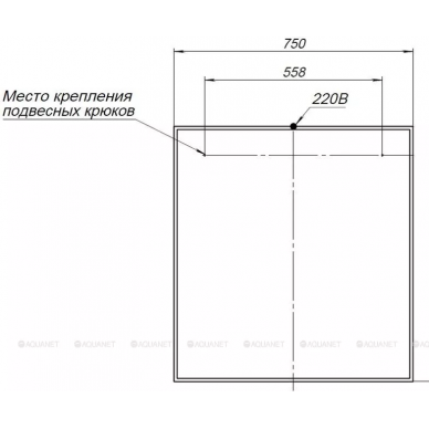 Зеркало Aquanet Nova Lite 75 (00242258) дуб рошелье LED 9