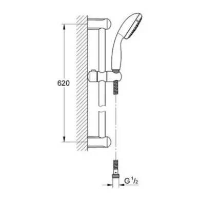 Душевой гарнитур Grohe Tempesta New Trio (27644000) 1