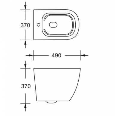 Чаша подвесного унитаза Cerutti SPA Sella Aria Tornado (CT9529) безободковый, микролифт 5