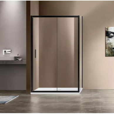 Душевой уголок Vincea Garda (VSR-1G1014CLB) 140х100х190 см, профиль чёрный/стекло прозрачное 0