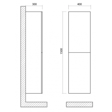 Пенал Art&Max Verona-Push (AM-Verona-Push-1500-2A-SC-GP-TS) (40 см) gascon pine chiaro, подвесной 4