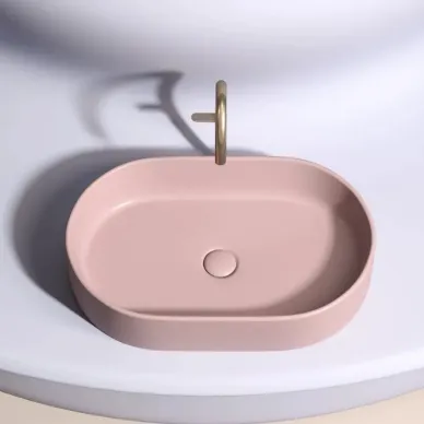 Раковина накладная Ceramicanova Element (CN6048MP) (60.8 см) розовая матовая 5