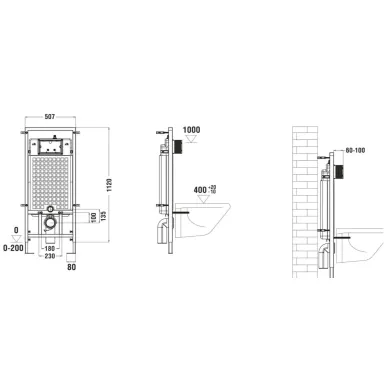 Инсталляция Welt Wasser MARBERG 507 + MERZBACH 043 GL-BL + MAR 507 SE-CR в комплекте с унитазом, безободковый, с сидением микролифт 5