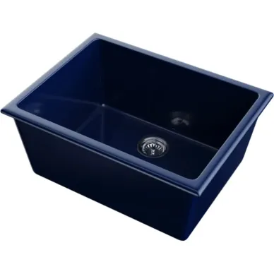 Мойка кухонная Omoikiri Okinoshima 61-U/I-IB Glossy 4911261 46x61 см, indigo blue glossy 0