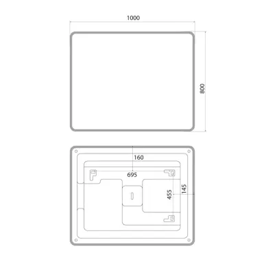 Зеркало Iddis Uniq UNI1080i98 100 см с подсветкой, 3 в 1 6