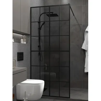 Душевая перегородка Teymi Helmi T00311 90х200 тонированное, чёрный матовый 9