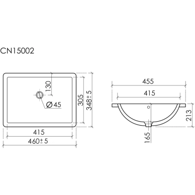 Раковина встраиваемая Ceramicanova Era CN15002 46 см, белая 5