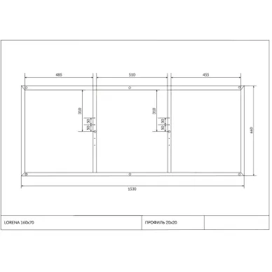Каркас для ванны Cersanit K-RW-LORENA*160n 4
