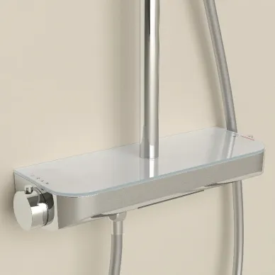 Душевая система Sancos Teo SC11002CH с термостатом и изливом, хром 6