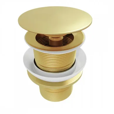 Сливной набор для раковины Teymi Solli T140208 без перелива, click-clack, золото 7