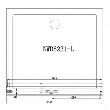 Душевая дверь Aquanet Beta NWD6221 90 L (левая) 7