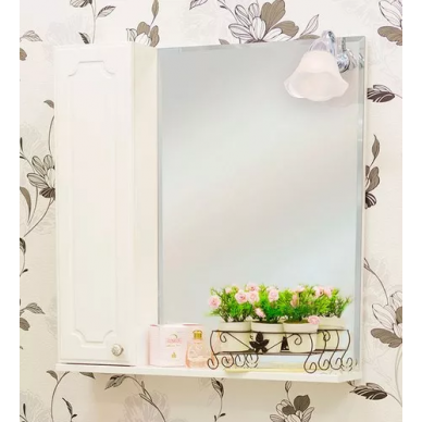 Зеркальный шкаф Sanflor Ксения 70 L (белый) 0