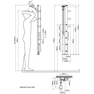 Душевая панель Pharo SideWay 26311 2
