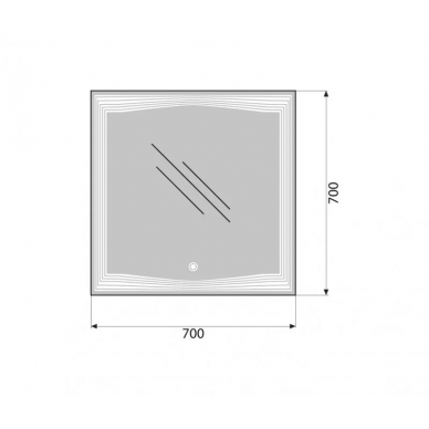 Зеркало BelBagno (SPC-LNS-700-700-LED-TCH) (70 см) 1