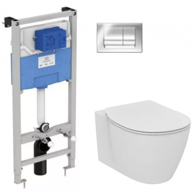 Инсталляция Ideal Standard Prosys (E212701) в комплекте с унитазом Connect (E047901) безободковый микролифт 0