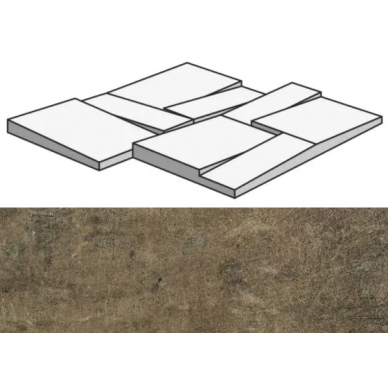 755946 Matieres Brun Modulo Muretto 3D 30x30 0