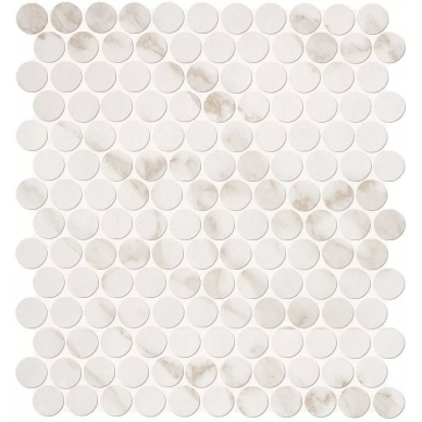 fNJB Roma Diamond Calacatta Round Gres Mosaico 29.5x32.5 0