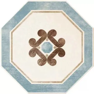 1041179 Via Emilia OTTAGONA LATO 10 CREMA-AZZURRO 24x24 0