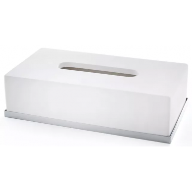 Контейнер для бумажных салфеток 3SC Mood Deluxe White (MDW70ASL) (белый матовый/хром) настольный 0
