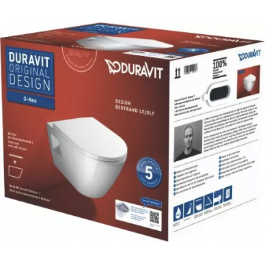 Чаша подвесного унитаза Duravit D-Neo (2578090000) безободковый 7