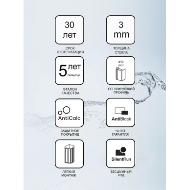 Душевая дверь Ravak Supernova ASDP3-90 (00V703R2Z1) профиль черный/стекло Transparent 5
