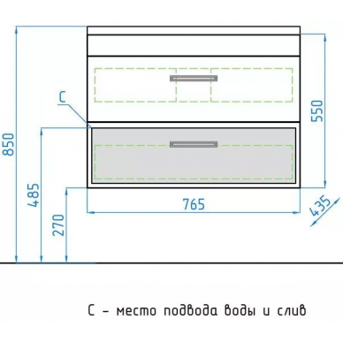 Тумба для ванной Style Line Лотос 80 (ЛС-00000491) (шёлк зебрано) 5